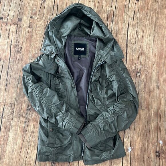 Small Army Green Buffalo Women’s Utility Jacket - Picture 1 of 5